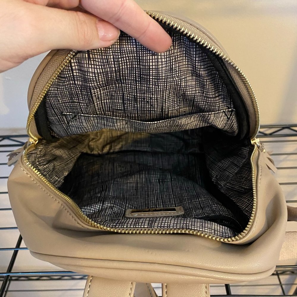 tan mini backpack